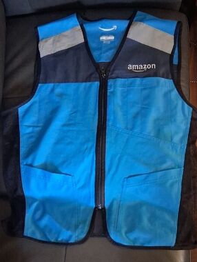 Amazon Men’s High Visibility Vest - Blue & Gray NWT